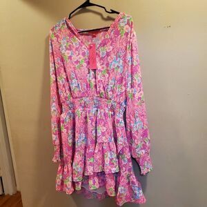 Lilly pulitzer christiana stretch dress in amethyst moms the word size 14